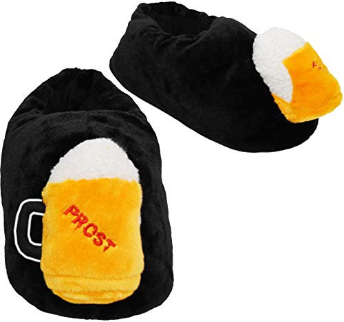 alles-meine.de GmbH Hausschuhe/Pantoffel - Bierkrug - Größe Gr. 43-44 - 45-46 - 47-48__ schön warm__ Plüschhausschuh/Bierglas/Maßkrug - Humpen - für Kinder & Er..