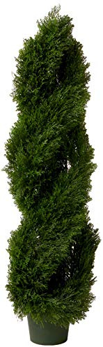 Nearly Natural Double Pond Cypress 4 ft. H Spiral Topiary UV Resistant with 1036 Leaves (Indoor/Outdoor)