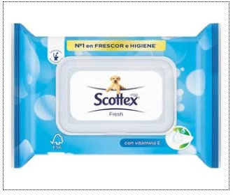 Scottex Fresh Carta igienica umida - 84 pezzi - [Confezione da 3]