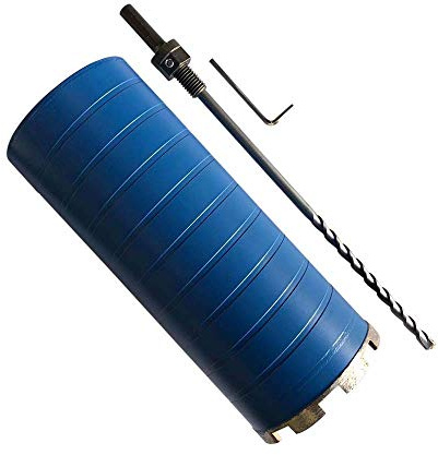 4-1/2 Dry Diamond Core Drill Bits for Brick and Block with 1/2 Shank Pilot Bit Adapter, 9.5 Drilling Depth, 5/8-11 Arbor