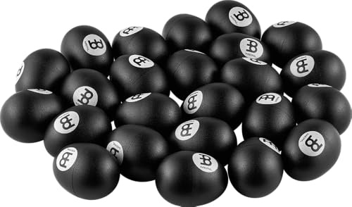 Meinl Percussion Egg Shaker Set - 24 Egg Shaker im Set mit klarem, weichem Sound - Musikinstrument - Kunststoff, Schwarz (ES-SET24-BK)