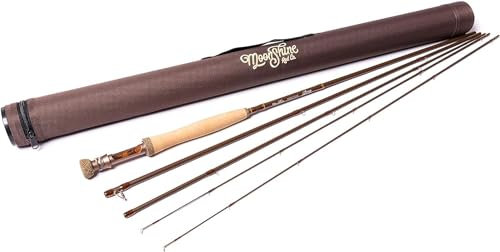 Moonshine Rod Company Fly Fishing Rod with Carrying Case and Extra Rod Tip Section Medium Action, The Drifter II, 3wt 7'6