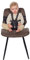 Dooky - Travel Chair Romantic Leaves Schwarz - Hochstuhl Baby Stuhl Sitzhöhung kind - 6-36 Monate - BSCI-Gütesiegel - 100% Polyester