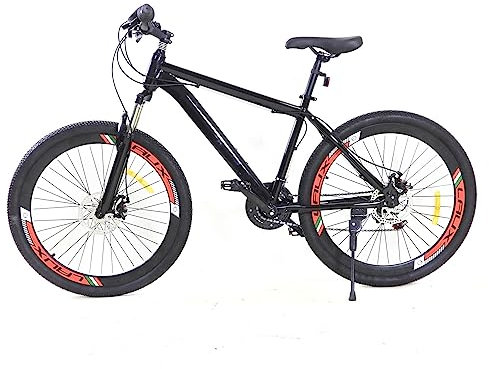 SABUIDDS 26 Zoll Mountainbike mit Vollfederung Fahrrad 21-Gang -Schaltung Fahrrad mit Stoßdämpfende Scheibenbremse Fully MTB für Damen & Herren, Jungen, Mädchen, Schwarz
