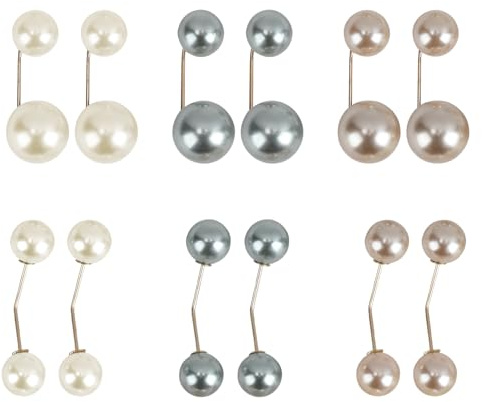 Set di 12 Spille da Donna con Perle Artificiali, Eleganti Spille di Sicurezza per Maglione, Ideali per Matrimoni e Banchetti, Accessori di Moda Versatili