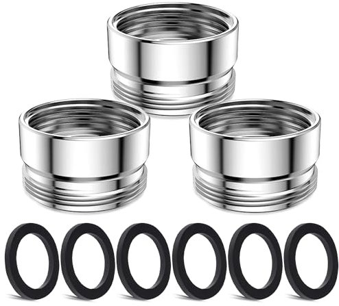 3 pièces Kit d'adaptateur de robinet, CNYMANY Mâle M22 mm vers Femelle M22 mm Ensemble d'adaptateurs pour aérateur de cuisine Adaptateur de robinet d'évier Filtre à eau pour tuyau d'arrosage