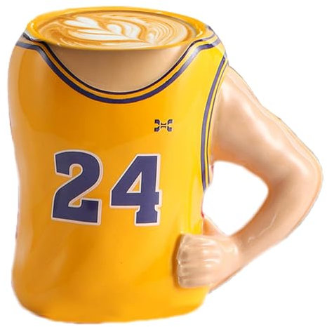 Gkumgwo Basketball Jersey Coffee Mug | Decorative Tea Cups,Novelty Coffee Mug Basketball Fans for Women, Men, Milk Cups, Ceramic Coffee Mugs