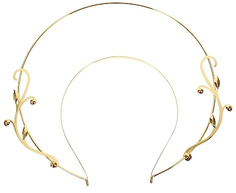 Aro Halo Dorado Vintage de Aleación para Mujeres y Damas