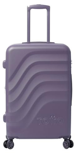 TOTTO - Maleta Rígida Mediana, Modelo Bazy+, 43.5 x 69 x 26 cm, Capacidad 64L, Expandible, Resistencia a Impactos, Ruedas 360º, Manija Telescópica, Correas Internas, Candado TSA, Color Montana Grape