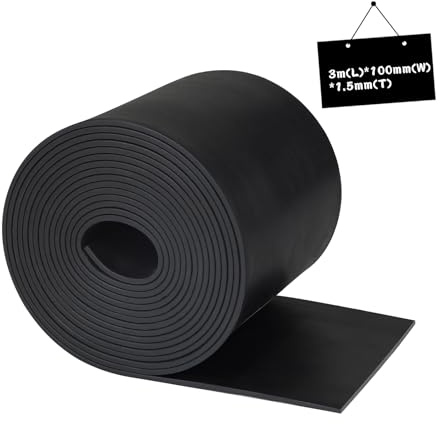 LALAGO Gummiband, gummirullar, för vibrationsskydd (100 mm x 1,5 mm x 3 m)