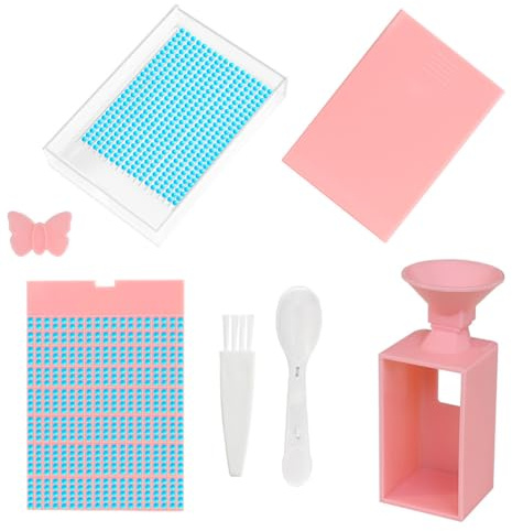 Fiorky Caja de placa de perforación Organizador Accesorios Kit de herramientas con taladros de pintura de diamante Embudo Bandeja de clasificación de cuentas de pintura diamante Accesorios