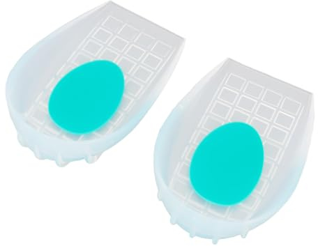 Coppe per Cuscino per Tallone, Coppe per Tallone in Silicone, Solette Mezza Misura a Forma di U, Cuscini di Supporto per Tallone per Assorbimento degli Urti per Scarpe Sportive,