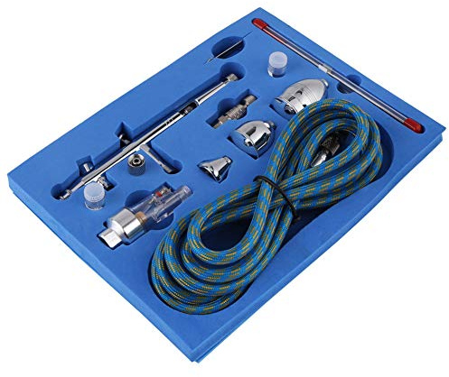 banapoy Airbrush Kit, Airbrush Paint Spray Gun Kit med 0,3 Mm 0,2 Mm 0,5 Munstycken, 2cc 5cc 13cc Koppar, Air Brush Set för Målning, Nail Art, Makeup