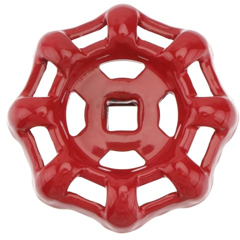 HEMOTON Valve de tuyau d'eau en métal 6 x 6 mm Valve de robinet à main Robinet à bille en fer Vanne à boisseau sphérique à poignée Rouge d'arrêt de remplacement volant manuel