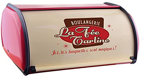 Roll Top Bread Bin Large Front Opening Flat Top Bread Box, Metal Bread Bin Roll Top Design And Front Viewing Window, Home Storage Bin For Kitchen Counter Extra Large Bread Bin Easy Storage Bread Box
