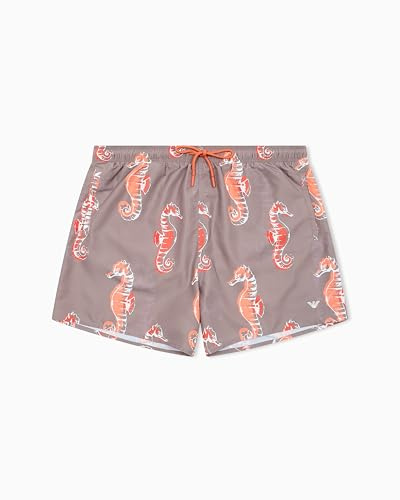 Emporio Armani Bañador Tipo bóxer para Hombre, Nogal Pr. Caballito de mar, M