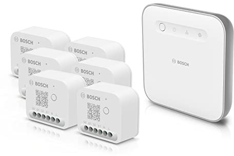Bosch Smart Home Beleuchtung und Beschattung-Set, 6x Licht-/Rollladensteuerung II, 1x Controller II