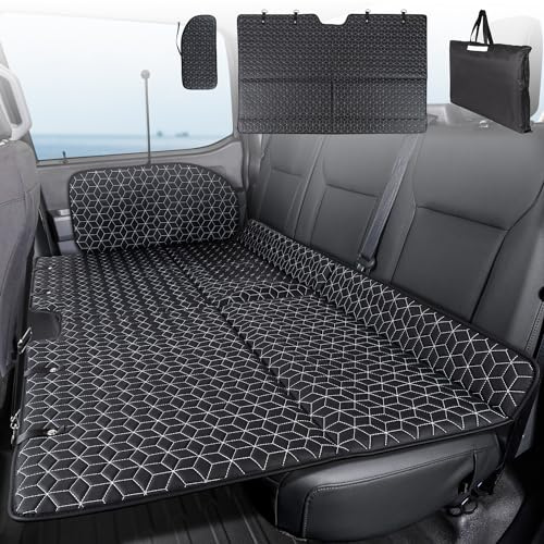 OHMU Non Inflatable Truck Bed Air Mattress for Large Truck,Car Travel Camping Back Seat Extender for F150/RAM 1500/Toyota/Silverado/GMC/Tundra