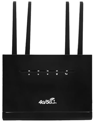 Suoumwa Router Wireless WR710 Modem Router 300Mbps 4G LTE 4 Antenna Esterna RJ45 WAN LAN con Slot per Scheda SIM - Spina UE