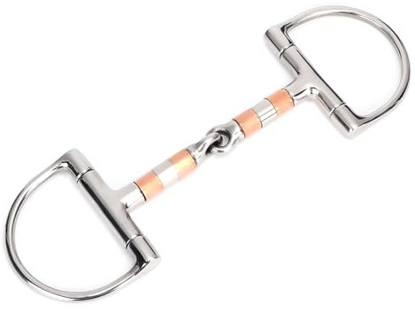 Trensengebisse für Pferde, Ringknebel, Komforttrense, Pferdegebiss, Kupferrollen, Edelstahlmund, D-Ring-Pferdegebiss für Pferde, Reitsportbedarf