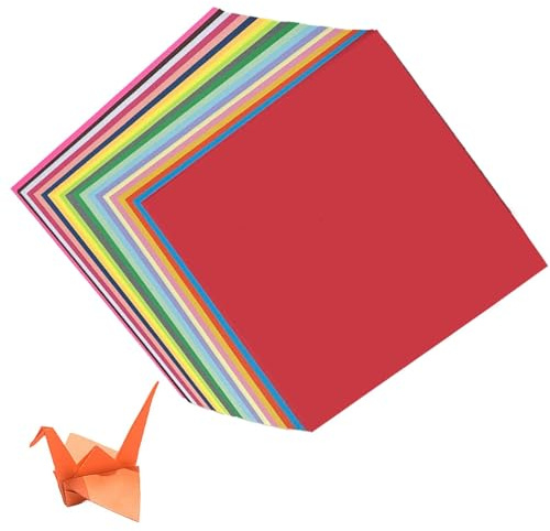 300 PCS Colour Paper, 15 x 15cm Coloured Paper Double Sided 70g, 20 Colors Craft Papers for Home and School Art Projects Parties and Handmade DIY Origami