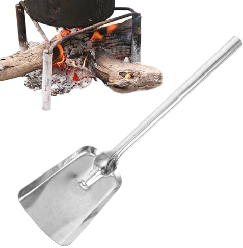 Pala de carbón, herramienta de jardín, mango de 30 cm, pala estable para jardín, hogar, exterior, barbacoa, limpieza de camping