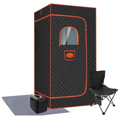 Sauna vapeur Tente De Sauna À Vapeur Compacte Et Portable, 1000 W, Noire, Pour Détox, Relaxation, Temps, Température, Télécommande, Maison pour salle de bain spa à domicile ou hôtel(C)