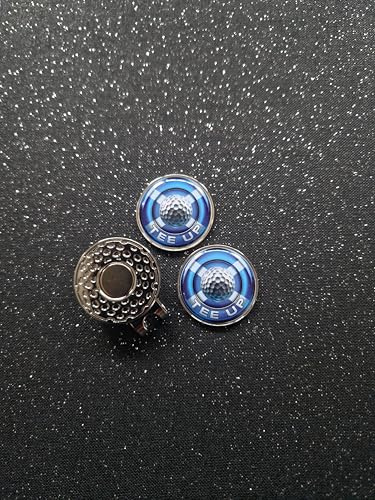 SCOTLAND Golf Ball Marker/Clip, Iconic Saltire Design (2 x SCOTLAND and clip)