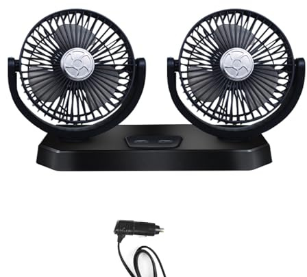 Car Cooling 12V / 24V Head Cigarette-Lighter 3 Speeds Fan 360 Degree Rotation for Truck SUV Head Fan