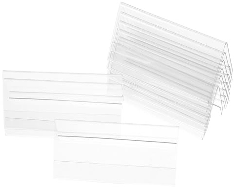 SILENRADAWN 10 Soportes V en Forma de V para Placas de Nombre de Escritorio de Doble Cara en Pet, Minimalistas y Elegantes para Reuniones y Conferencias