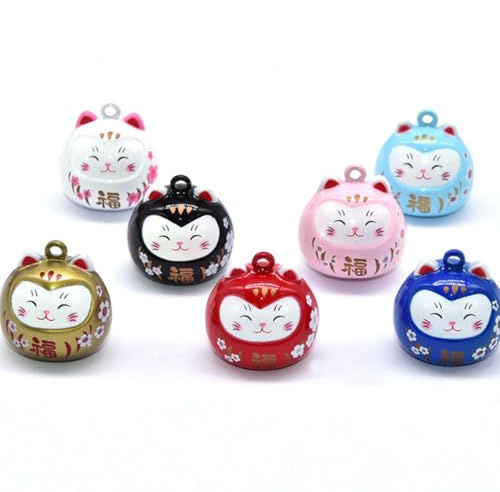 Homoyoyo Campanellino Portafortuna Giapponese in Rame a Forma di Gatto, Facile da Appendere, per Regalo Festivo o Costume, Accessorio Decorativo DIY