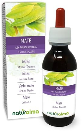 Mate (Ilex paraguariensis) blad Alkoholfri modertinktur Naturalma - Flytande extrakt i droppar 120 ml - Kosttillskott - Vegan