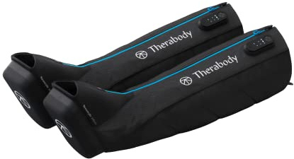 Therabody RecoveryAir JetBoots - Sekventiell kompressionsmassage av fötter och ben för cirkulation och sportåterhämtning (stor)