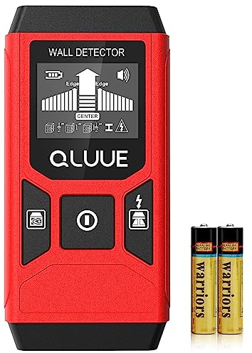 QLUUE Buscador de pernos, escáner de pared 5 en 1, sensor electrónico, escáner de pared, detector de tuberías de metal, pantalla LCD con batería, para detectar madera, metal y cable en la pared (SF4)