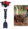 Benzin Garten Baum Bagger 2-Takt Motor Handgeführte Grabenfräse Bagger Maschine 52ccm 20-55J Garten Baum Bagger Graben Maschine für Garten, Bauernhof