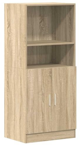 vidaXL Küchenschrank Sonoma-Eiche 57x41,5x131,5 cm Holzwerkstoff, Schrank, Küchenzeile, Beistellschrank, Vorratsschrank, Geschirrschrank, Sideboard