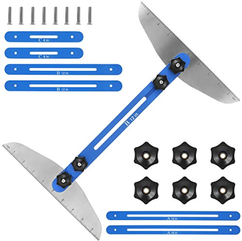 Strumento di misurazione per gradini per scale, 28-152 cm, strumento di misurazione regolabile ad alta precisione per scale, rialzi e divisori