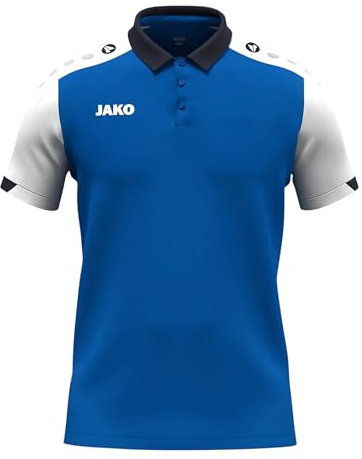 JAKO Polo Dynamic pour Enfant, Bleu Roi/Blanc/Bleu Marine, 152