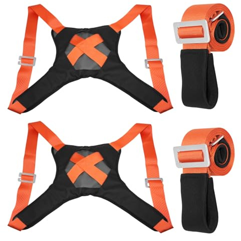 Homshsjhkis 4 Pcs Tragegurte Umzug 2 Personen, Transportgurt, Hebegurt, Umzugshelfer, Tragehilfe, Hebeband, Multifunktionaler Gurte für Materialtransport, Möbeltragegurt Ergonomischen, Möbeltragegurte