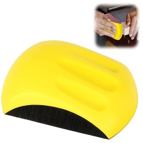 5 Inch Hand Sanding Block for Wood,Hook & Loop Ergonomic Mouse Sander Pad for Woodworking Furniture Restoration Automotive Polishing Drywall and Crafts