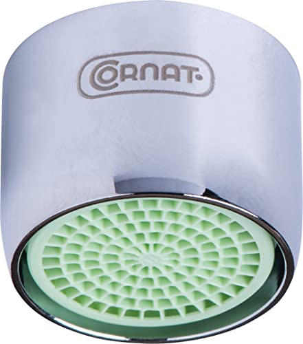 Cornat Aeratore Medic M22 x 1 IG – per difesa germinale – risparmio d'acqua fino al 50% – con guarnizione – adatto per rubinetti comuni – in ottone/aeratore/ugello miscelatore/TECWS303