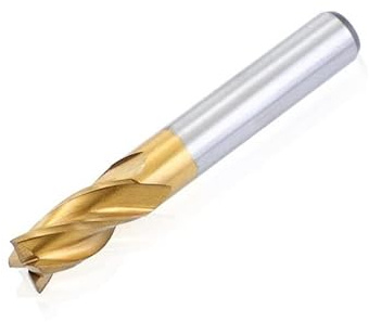 NITVIA 1pc 1.5-10mm Titanium Coated HSS Four-Flute Spiral Bit HRC63 CNC Drill Bit End Milling Cutter For Wood, Steel Cutting (Size : 10mm)