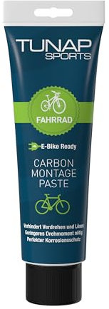 TUNAP SPORTS Carbon Montagepaste 50g | Sicherer Halt ohne Beschädigung | Verhindert Knackgeräusche & Rutschgefahr | Optimale Dosierung & einfache Anwendung | Made in Germany