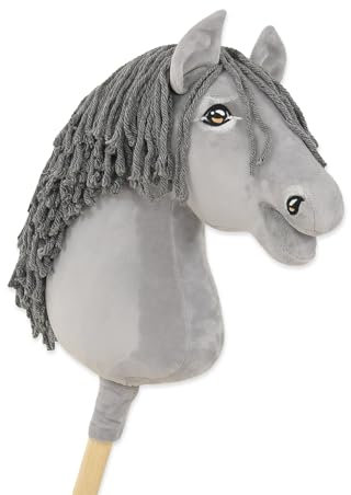 Hobby Horse Großes Pferd auf Stock Premium - grau II A3