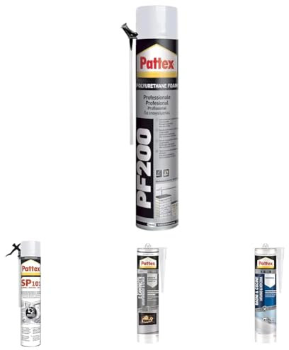 Pattex PU Foam Schiuma Poliuretanica Universale PF 200, Resistente al Fuoco per Riempimenti, Coibentazioni, Insonorizzazioni e Sigillature in Infissi, Impianti di Riscaldamento, Refrigerazione, 750ml