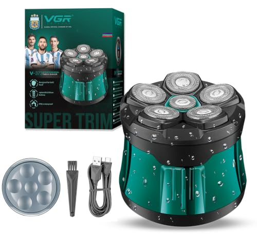 VGR 373 Afeitadora de Cabeza para Hombre, 6D, Bloqueo de Viaje, IPX5
