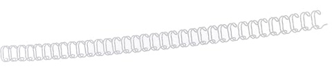 AMONIDA Dubbelslinga Trådbindning Rygg Hållbar 100 STK Set för 20 Ark A4-papper Järn Nylon 6,4 Mm Diameter (Vit)