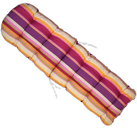 TECNOWEB Cuscino Arrotondato per Sdraio con poggiapiedi - 100% Made in Italy - Ricambio Cuscino Ideale per Sdraio da Giardino - Disponibili Diversi Colori