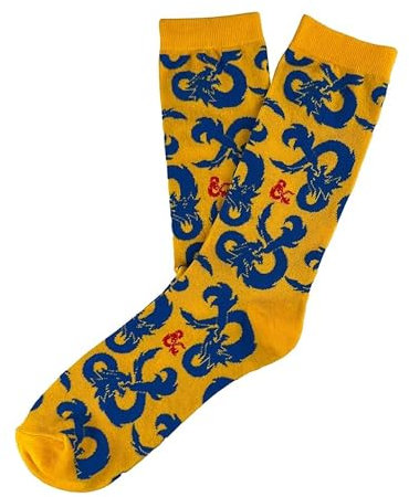 CYPBRANDS D&D Fantasy Socken & 1 Paar-Größe 36/40 25, gelb, 36-40 Corto