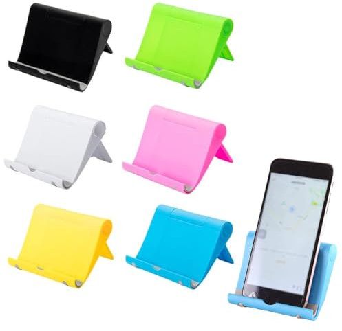 Aililong 6 Stück Handyhalter - Handy Ständer Faltbar, Verstellbarer Smartphone Ständer und Handyständer für Tisch, Kompatibel mit iPhone 14/13/Pro/Max/12/11/SE/Xs Max, Samsung und mehr